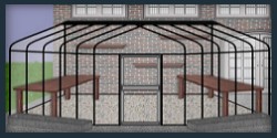 Design an outside attached greenhouse