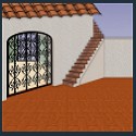 Design a hacienda courtyard ready for planting