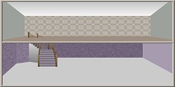 A split view of two floors